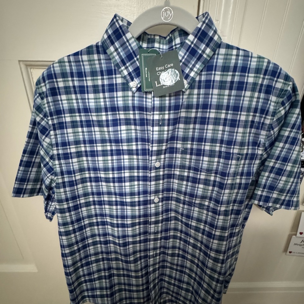 Joules Navy and Green Checkered Dress Shirt